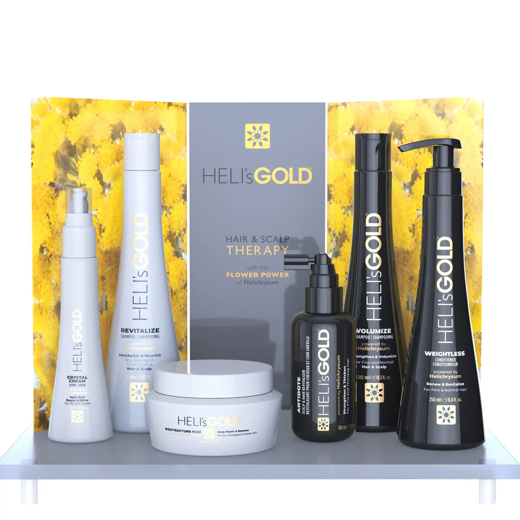 Heli’s Gold — complete cosmetics product collection
