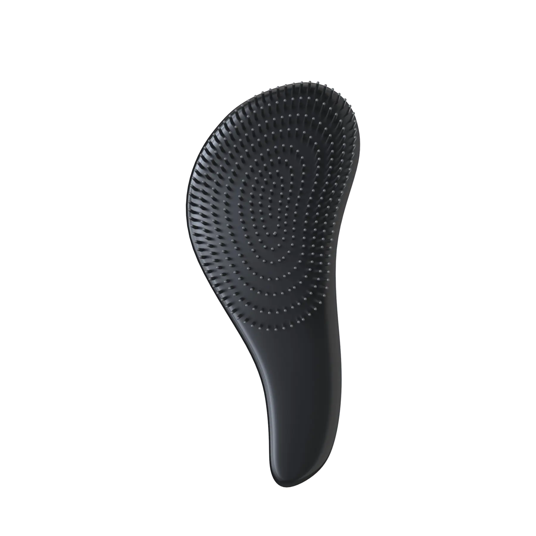 Hairbrush — front view showing the bristle layout and curved handle
