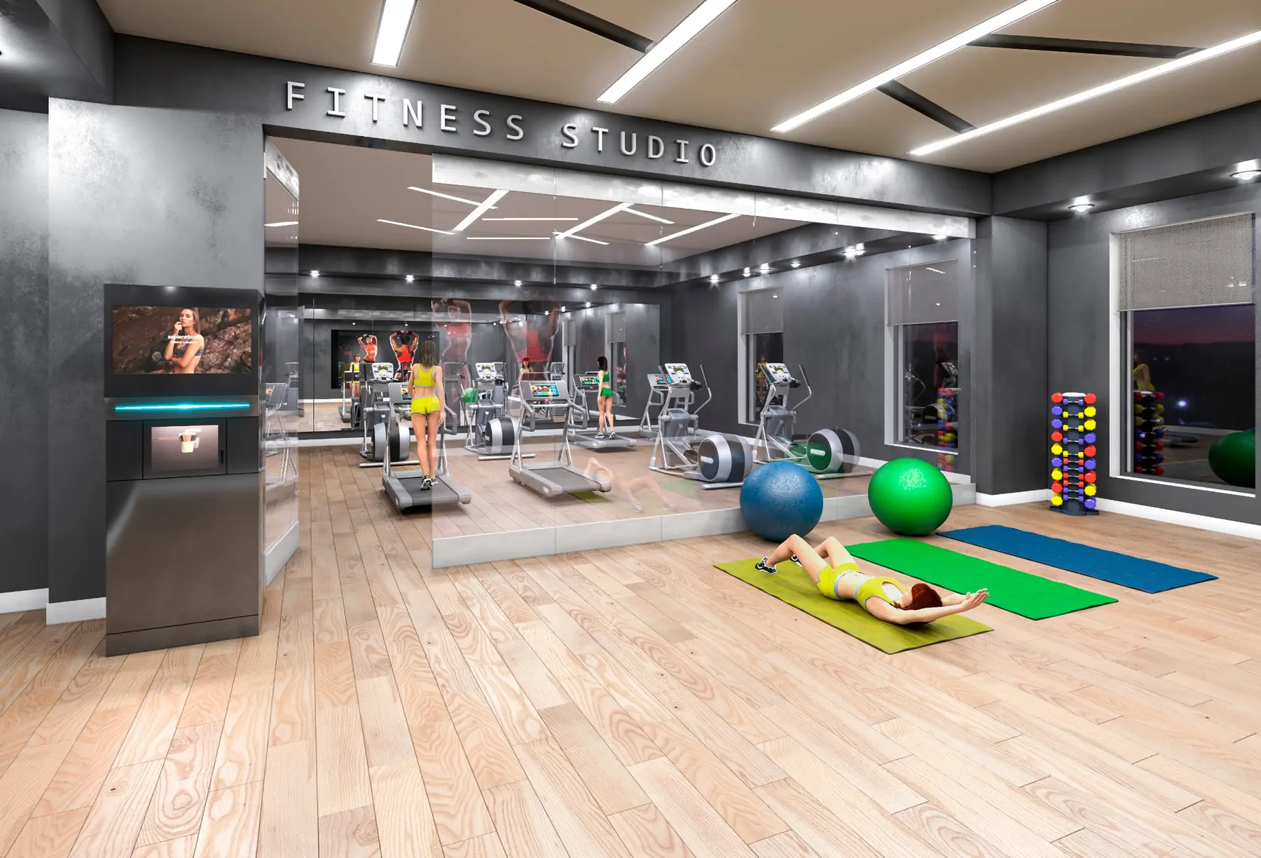 Fitness Club — Interior visualization by Polygun