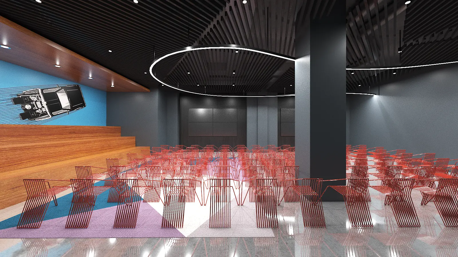 Conference Hall — Interior visualization by Polygun
