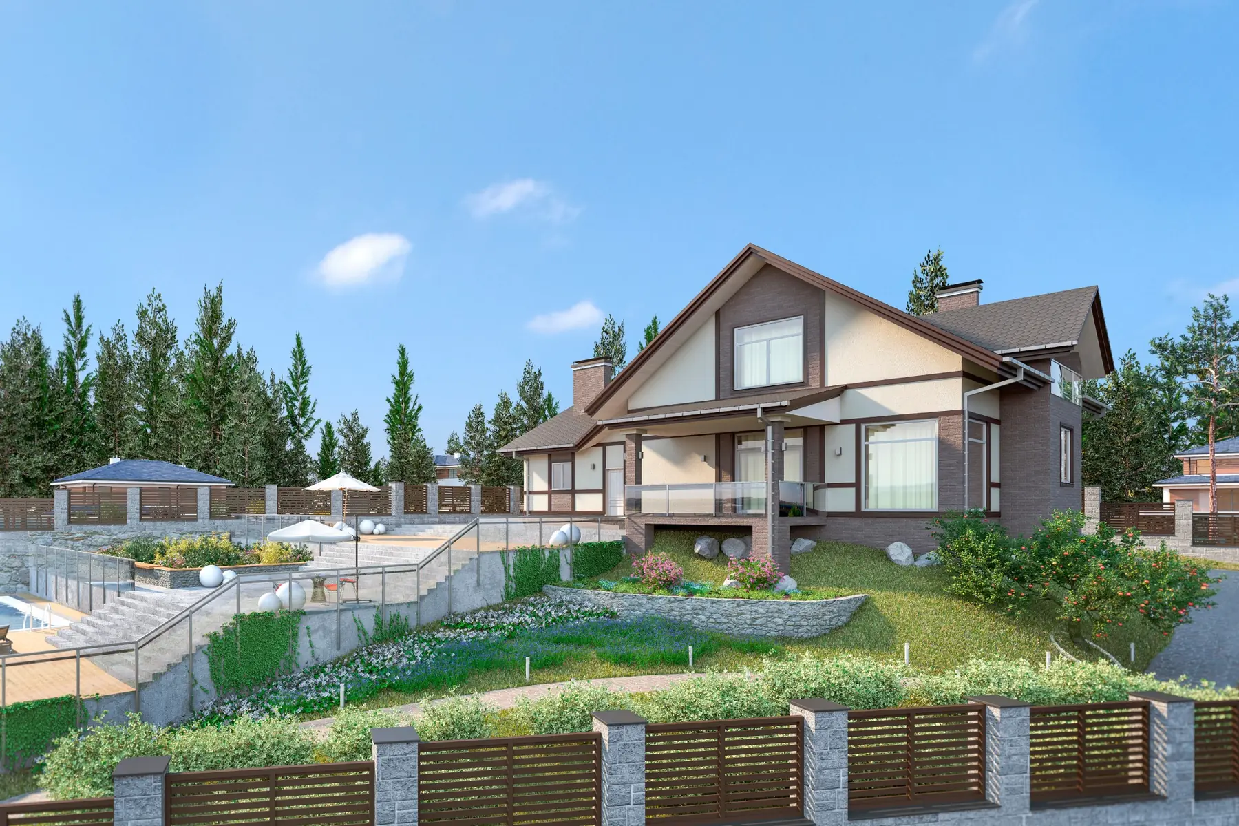 Country House — Exterior visualization by Polygun